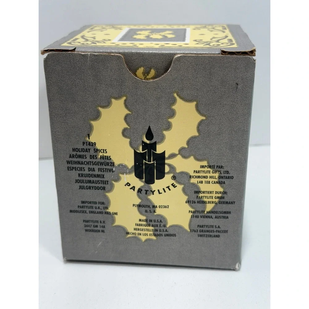 PartyLite Holiday Spices Scented Jar Candle P1439 with Frosted Lid and Box - Picture 3 of 7